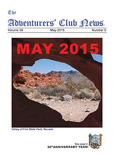 May 2015 Adventurers Club News Cover